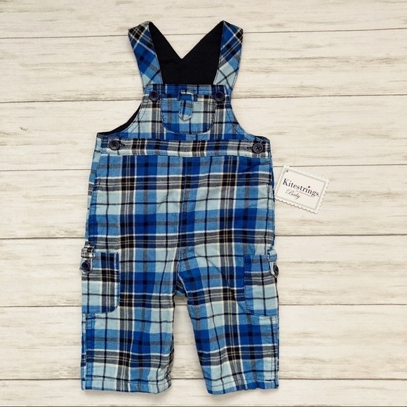 NWT Kitestrings by Hartstrings Plaid Baby Overalls - Picture 1 of 5